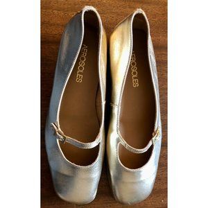 Aerosoles Women's NEW Super Soft Gold Leather Flats 6 B